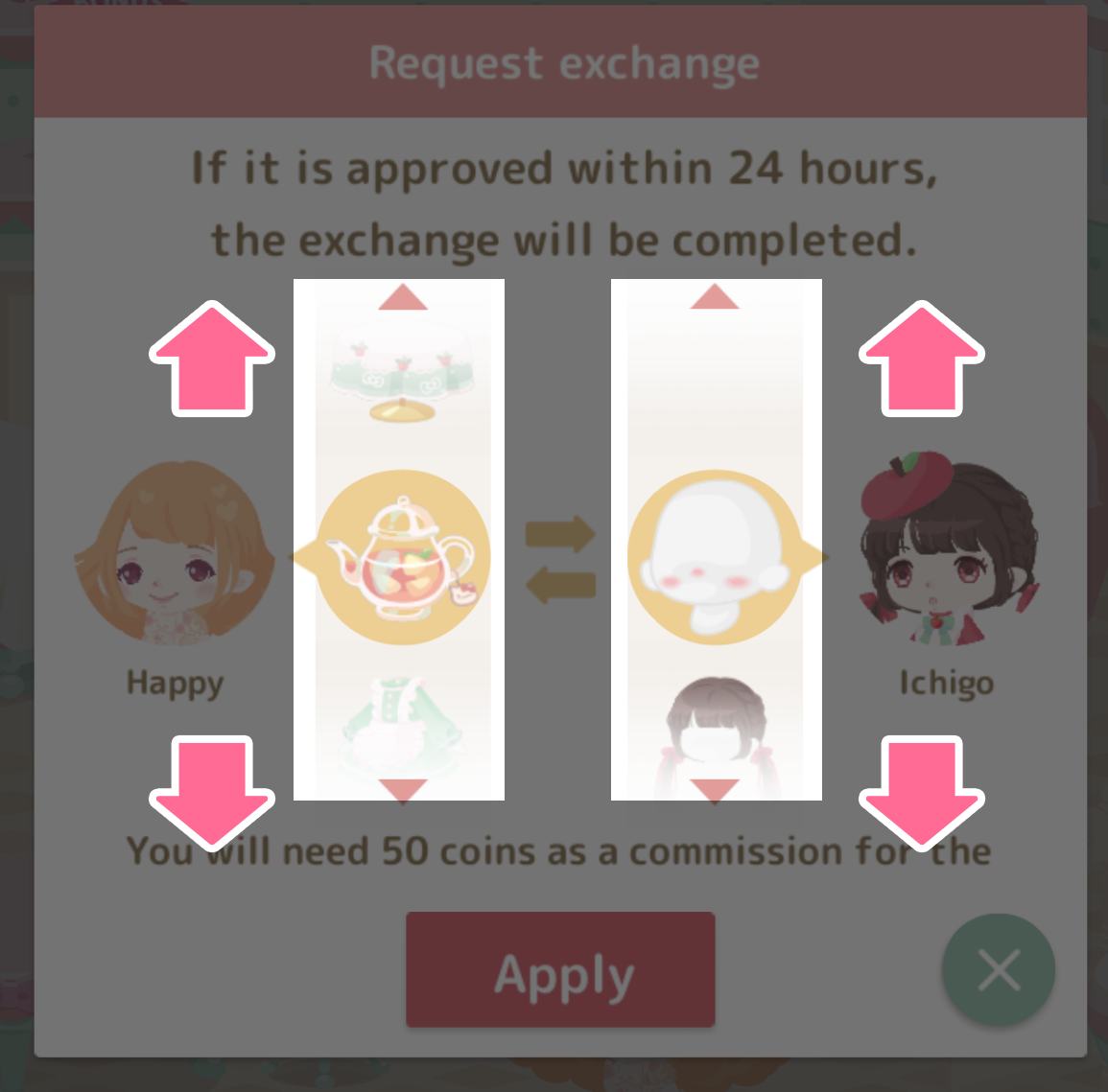 How to Exchange Items Hello Sweet Days global support